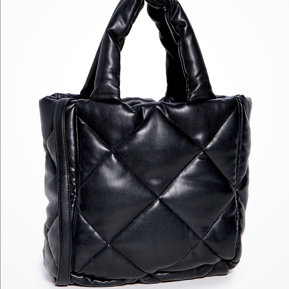 Stand Studio Handbag • Black Shoulder Bag • Faux leather Purse